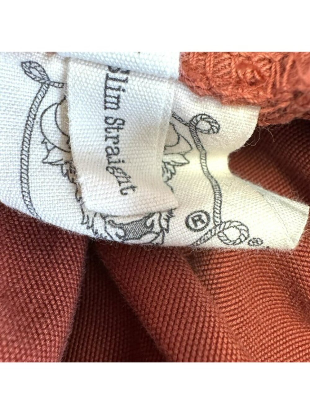 The West Is Dead Chino Pants Mens Size 30x32 Slim Straight Rust 100% Cotton - Picture 8 of 9